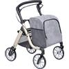 INTERMED ORLANDO Rollator pieghevole in alluminio - Carrello porta spesa - 4 ruote - 2 borse