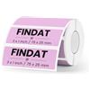 FINDAT Etichette Termiche Viola 76 X 25 mm Rotolo Vinile Impermeabile Stampabile Adesivi Termici per Ufficio Designs Codice a Barre Spedizione 500 pezzi.