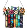 Flaxarne Acchiappasole a Forma di Libro in Acrilico Colorato da Donna,Ornamento da Appendere per Mamma,Casa,Finestra e Giardino