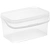 Nipter Secchio con coperchio 12l, Secchio rettangolare in plastica, Secchio trasparente per alimenti, 9 pezzi