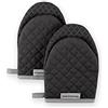 KitchenAid Kitchen Aid Asteroid Guanti da Forno, Cotone, Nero, 5.5x8