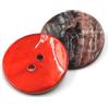 YKAFADE 20 bottoni in madreperla da 15 mm, rotondi piatti, 2 fori per il cucito, per il fai da te, naturalmente luccicanti, bottoni in madreperla per camicie, giacche, abiti, cappotti, colore rosso