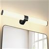 PRINCEWAY 15W Luce Applique da Parete LED per Specchio Bagno, 60CM Lampada da Nero Opaco Moderna, Alta Luminosità 1500Lm Non Dimmerabile, IP44 Impermeabile, 230V, 3 Colori di Illuminazione