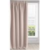 Eurofirany LOGAN Tenda Oscurante Extra Lunga - 1 Unità, Rod Pocket, Fettuccia Arricciatenda, Blocco della Luce, Oscuramento della Stanza, Camera da Letto, Soggiorno, 135x270 cm, Rosa Cipria