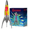 Mathmos Lampada lava razzo Telstar argento Inventori della lampada lava | Lampade Giallo e Rosso in metallo fuso cromato, riempite a mano in Gran Bretagna