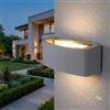 TOT ELECTRIC Applique plafoniera da esterno parete luce attacco e27 doppia illuminazione (Grigio)
