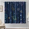 Kzzfqxb 117x183cm Tende a 2 Pannelli con Cielo Notturno, Universo Oscuro Luna Stelle Spazio Galassia Costellazione UFO, Arredamento Fantasy per Bambini Ragazzi Adolescenti Camera da Letto
