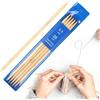 Coopay Set di 5 Ferri da Maglia 5,5mm a Doppia Punta, Lunghezza 20cm Ferri da Maglia in bambù per Calzini, Sciarpe, Cappelli, Maglioni, per Principianti & Professionisti
