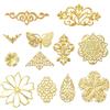 SUNNYCLUE 120 pz 12 stili Ciondoli In Filigrana D'Oro Abbellimenti In Filigrana metallicas Fiore Sfuso Farfalla Cava Protezioni Angolari Album Scrapbook Decorazione Copertina Collegamenti Risultati pe