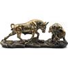 Irayin Statua di Toro, Toro e Orso Statuetta Wall Street in Resina 28cm, Broker Finanziario Regalo, Regalo del Papà, Soprammobili Moderni Salotto, Statuette Decorative Casa(Nero)