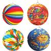 JAHEMU Lanterna di Carta Pom Pom Natalizi San Martino Lanterna Colorati Lanterna Martins Paralume Carta per Bambini Compleanno Natale Decorazione Craft, 4pcs
