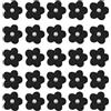 Jtnohx Toppe Floreali Lavorate A Maglia，Fiori All'Uncinetto Applique,25 Pezzi Di Fiori Fatti A Mano All'Uncinetto Per L'Artigianato,Abbellimenti Floreali A Maglia Di 3cm Per L'Artigianato Fai Da Te（Nero）