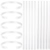 Beebeecraft 10 Pezzo di Braccialetti in Alluminio Bracciale Rigido in Argento da 16cm Regolabile in Metallo per Stampaggio Incisione Creazione di Gioielli Forniture per Lavori Fai da Te