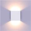 Glighone Applique da Parete Interno LED, 10W Moderno Up Down Lampada da Parete in Alluminio, Bianco Caldo 3000K, per Soggiorno, Camera da Letto, Scala