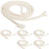 AYHYHLJZJ Stoppino per candele, in cotone, da 6 m, per lampade a olio, tagliabile, Ø 6 mm, ricambio per lampada a olio, stoppino per torcia da giardino, torcia in bambù