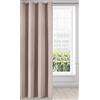 Eurofirany LOGAN Tenda Oscurante Extra Lunga - 1 Unità, Occhielli, Blocco della Luce, Oscuramento della Stanza, Camera da Letto, Soggiorno, 135x250 cm, Rosa Cipria