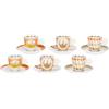 THUN - Set 6 Tazzine Espresso con piattino, Collezione Tulipani