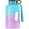 AF-WAN Borraccia Motivazionale con Marcatura del Tempo e Cannuccia, 2,2 Litri di Mezzo Gallone Grande Brocca D'acqua Sportiva con Manico, Senza BPA, a Prova di Perdite