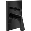 GESSI Miscelatore Doccia a Parete Gessi Ventaglio 72079 - 2 Vie con Deviatore Automatico - Nero Metal PVD