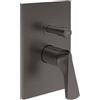 GESSI Miscelatore Doccia a Parete Gessi Ventaglio 72079 - 2 Vie con Deviatore Automatico - Nero Metal Brushed PVD
