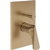 GESSI Miscelatore Doccia a Parete Gessi Ventaglio 72079 - 2 Vie con Deviatore Automatico - Warm Bronze Brushed PVD