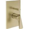 GESSI Miscelatore Doccia a Parete Gessi Ventaglio 72079 - 2 Vie con Deviatore Automatico - Brass Brushed PVD