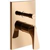 GESSI Miscelatore Doccia a Parete Gessi Ventaglio 72079 - 2 Vie con Deviatore Automatico - Warm Bronze PVD