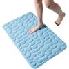 HSTWODE 1 tappeto da bagno, 40-60 cm x 60-110 cm, tappetino da bagno, antiscivolo, lavabile, tappetino da bagno, tappetino da bagno assorbente (azzurro 60 x 110 cm)
