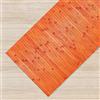 IlGruppone Tappeto Passatoia In Vero Bamboo Tappeto Cucina Ingresso In Legno Antiscivolo Aderente Lavabile E Antimacchia Tagliabile - Arancione - 50x100 cm