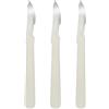 Cabilock Coltello da Pane 3 Pezzi Bianco Plastico Metallo per Casa | Strumento per Impasto e Pane, Facile da Usare e Pulire, Adatto per Cucina e Preparazioni da Forno