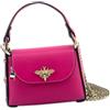 FlorenceLeather Florence OTF817P - Borsa a tracolla da donna, in vera pelle, colore: fucsia, rosa, fucsia, mittel 19x14x6,5cm