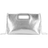 Teron Pochette da donna in finta pelle borsa da sera con tracolla Chian per cene, feste, elegante borsa a tracolla per matrimonio, argento