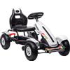 HOMCOM Go Kart a Pedali per Bambini 5-12 Anni in Plastica e Metallo Nero