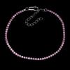 Egemdiamond Bracciale In Argento Sterling 925 Pink Sapphire Round Diamond Cut 7
