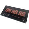 TEMPO DI SALDI Orologio Digitale A Led Da Parete Con Datario E Termostato Slim Data Temperatura, Nero