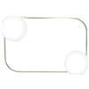 Vistosi TIER PLAFONIERA APPLIQUE 2P BIANCO SATINATO OTTONE VERNICIATO L2297 LED 2700K 24W 3400lm DIMMERABILE