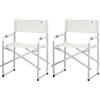 Totò Piccinni Sedia Regista CAMPING BAIA pieghevole in alluminio e textilene resistente robusta leggera con braccioli imbottiti (Beige Set 2 Pezzi)