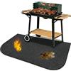 REXLIA Tappeto Barbecue da Esterno 100 x 60 cm | Tappeto Ignifugo per Barbecue | Tappeto Barbecue Pavimento | Evita di Bruciare e Macchiare il Pavimento | Tappeto Ignifugo per Camino