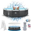 DARDARUGA Piscina Fuori Terra Dardaruga Ø 488 x 132 cm | Mod. MAUI (2026) | Marchio Italiano | Scala + Copertura + Telo Base + Pompa Filtro Energy Saver | Materiali PREMIUM | Garanzia e Assistenza ITALIA