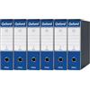 Esselte OXFORD G83 Registratore con Custodia, con Meccanismo a Leva N.1 in Formato Commerciale (23x30cm) con Dorso da 8 cm, Blu, Conf.da 6 pezzi, 390783050
