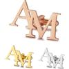 Albertband Gemelli Personalizzati con Alfabeto A-Z Inciso - 2 Pezzi per Uomo, Festa d'Affari, Natale, Sposo, Migliore Uomo, Compleanno