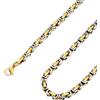 ChainsPro Collana in Acciaio Inossidabile Uomo e Donna, Catena Bizantina 4mm Argento/Oro/Nero 46-76cm, Necklace for Men, Idee Regalo