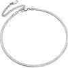 ChainsPro Collana Donna a Catena Serpente Piatta, Girocollo Sottile Larghezza 3 MM Colore Argento Catenina per Ciondolo