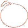 ChainsPro Collana Donna a Catena Serpente Piatta, Girocollo Sottile Larghezza 3 MM Colore Oro Rosa Catenina per Ciondolo