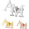 Albertband Gemelli Personalizzati con Alfabeto A-Z Inciso per Uomo - 2 Pezzi per Festa d'Affari, Natale, Migliore Uomo, Compleanno