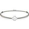 Thomas Sabo Little Secret Bracciale da Donna con Trifoglio Verde in Argento 925 LS017-173-5-L20V