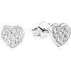 s.Oliver Orecchini a perno in Argento 925 Gioielli da orecchio per bambini, con zirconi sintetici, 0,6 cm, Argento, cuore, Fornito in confezione regalo per gioielli
