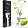 Axer Pelapatate Professionale Inox a Forma Y - Sbuccia Patate, Pelaverdure, Pelacarote, Sbuccia Mela - Sbucciatori con Lama Dentellata - Lavabile in Lavastoviglie - Potato Peeler