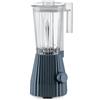 Alessi Plissé MDL09 G - Frullatore di Design con Caraffa Graduata, in Resina Termoplastica, Spina Europea 700W, 1,5l, Grigio