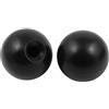 Ruilogod 2 pezzi di plastica maniglia rotonda sfera manopola M10 filettato 40mm Dia Machine Tools